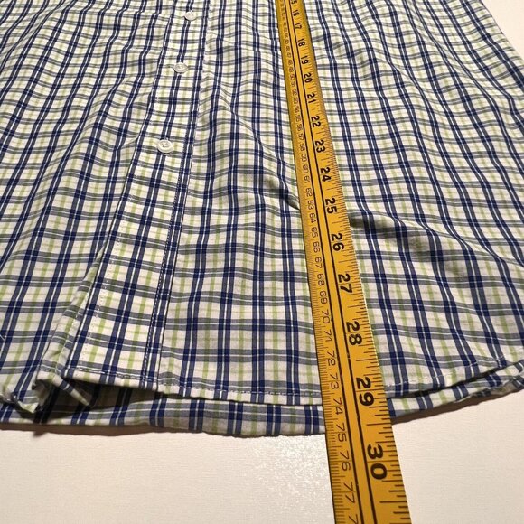 Christian Aujard Paris Mens Blue Yellow Long Sleeve Button Up Size L Flip Cuff - Picture 5 of 7